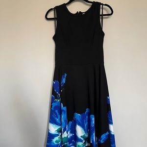 White House Black Market fit and flare floral